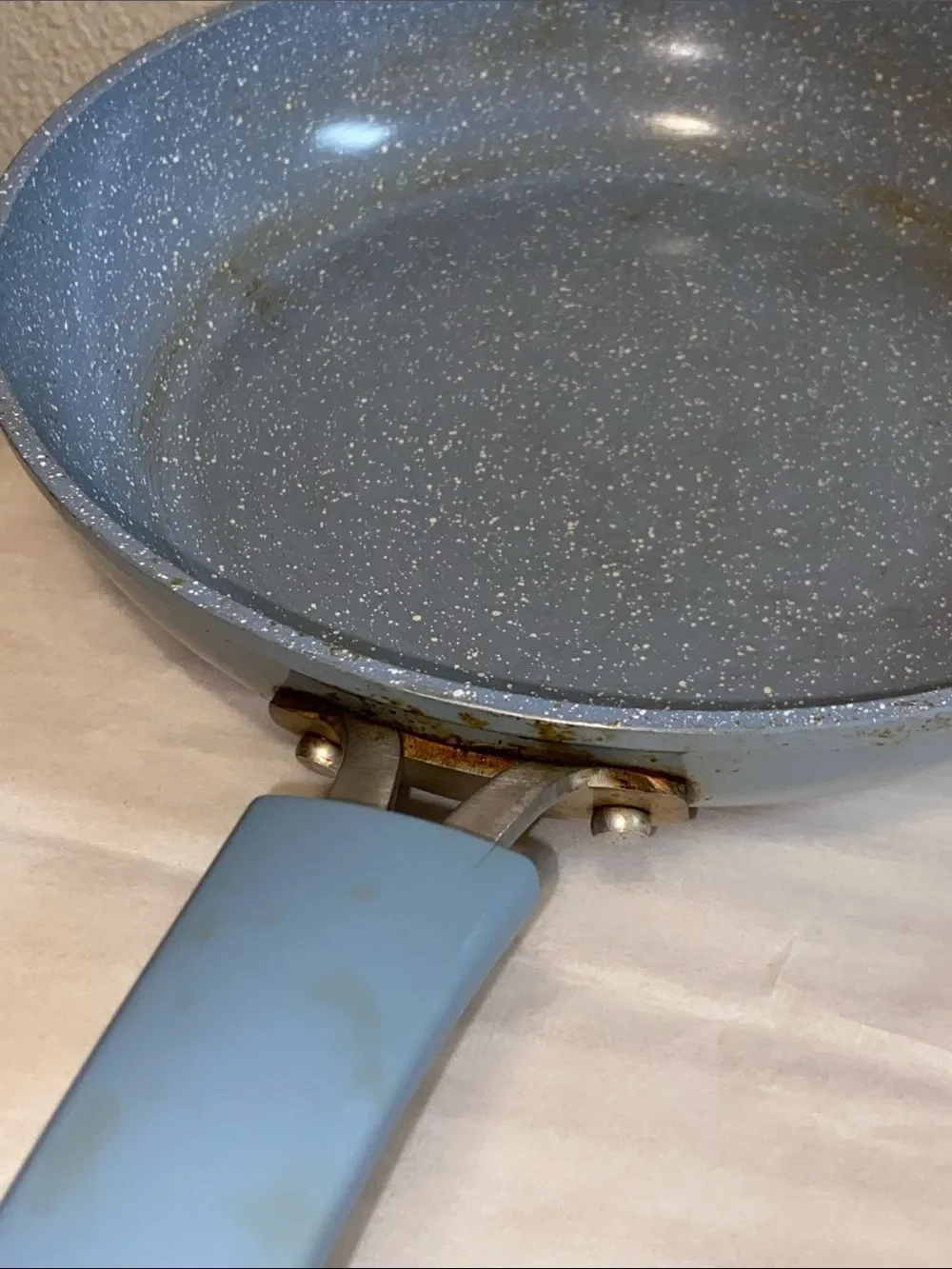Revolution Powder Blue Nonstick Fry Pan with Soft-Touch Handle Size Medium